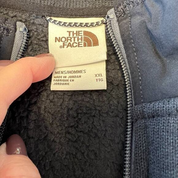 North Face men’s size XXL quarter zip sweater jacket with plush inside - Picture 4 of 11